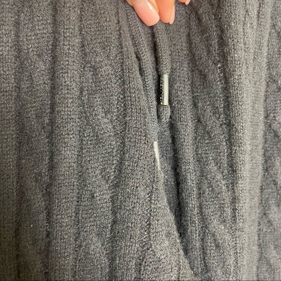 Grey Ven Herries Cable Lounge Pants Size Medium Black Cable Knit Luxury Sweats - Picture 10 of 15